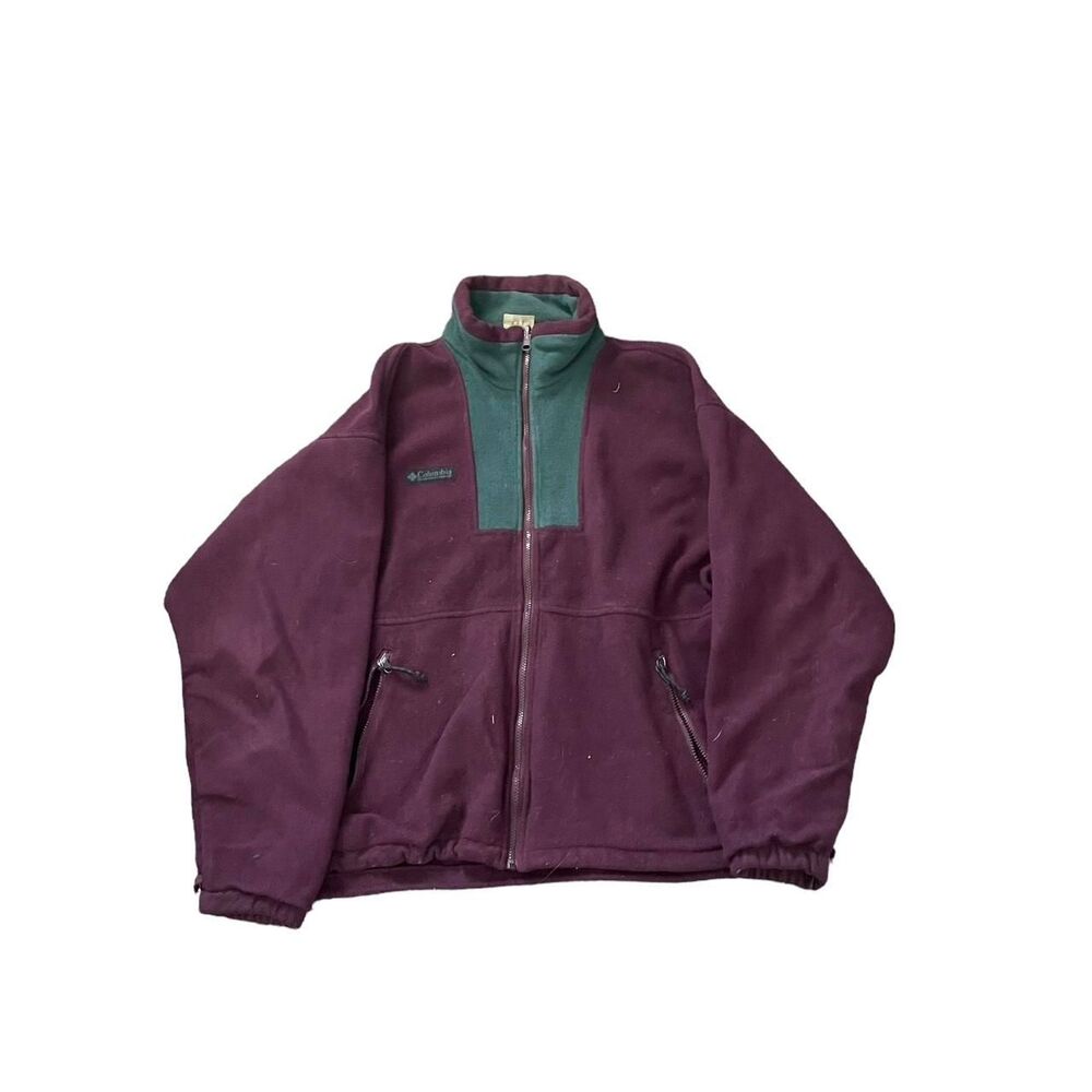 Columbia-sportswear Men's Burgundy and Purple T-shirt